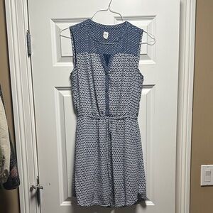 GAP Blue Patterned Sleeveless Mini Dress